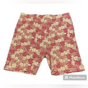 Vintage Gymboree Pink Floral Knit Shorts-Girl’s Size 6 Years Daisies Cotton
